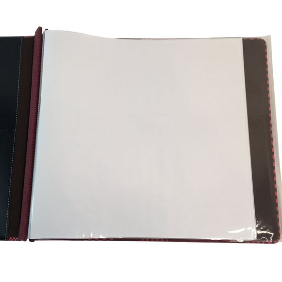 Colorbok 12x12 Inch Postbound Scrapbook Album Fabric Kitchen Flowers Burgandy - Picture 7 of 8